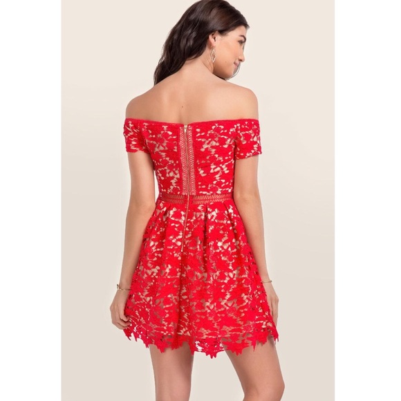 Francesca's Beverly Off the Shoulder Lace Dress - Picture 5 of 16